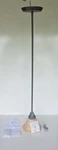 Framburg 9996 Pendant Light Adjustable Mini Black Beige Hardwired E27 Cul. Fixed Price $79.99.