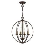Livex Arabella Light Globe Chandelier/semi-flush, Bz/bs 40914-07. Fixed Price $239.96.