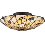 Quoizel TF1409 Tiffany 2 Light 17"W Flush Mount Ceiling Fixture - Bronze. Fixed Price $239.99.