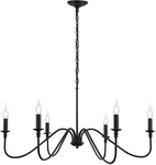 Black CHANDELIER,6-LIGHT Rustic Industrial Iron Chandeliers For Dining. Fixed Price $62.09.