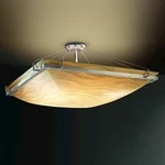 Justice Design Porcelina Ring 24" Semi-flush, Sq, Brsh Nkl, Waves, Led. Fixed Price $1194.99.
