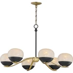 Maxim Lighting 24646MRBKNAB Lucerne Chandelier Black Natural Aged Brass. Fixed Price $528.00.