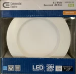 Commercial Electric 4 In. Led Replacement Fixture Color Changing Recessed Trim. Fixed Price $11.99.