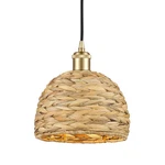 Innovations Lighting 516-1P-9-8 Woven Rattan Pendant Satin Gold /. Fixed Price $220.00.