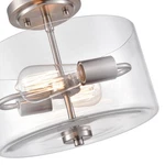 Brushed Nickel Two Light Semi-flush Mount From The Verlana Collection. Fixed Price $115.90.