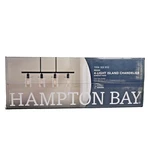 Hampton Bay Regan 4-LIGHT Espresso Industrial Linear Chandelier W/ Glass Shades!. Fixed Price $69.95.