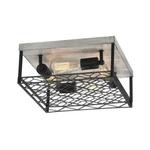 Hampton Bay Heather Glen 4-LIGHT Black Square Flush Mount Ceiling. Fixed Price $35.56.