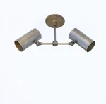 Modern Brass Ceiling Spotlight Ul Listed Two Head Flush Mount Fixture. Fixed Price $136.39.