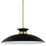 Nuvo Lighting 60/7462 Perkins 24"W Pendant - Matte Black Burnished Brass. Fixed Price $257.59.