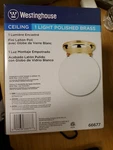 Westinghouse Ceiling Light Polished Brass 7-1/4" X 6" 66677. Fixed Price $9.00.