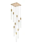 Foyer Dining Room Satin Gold Clear Seeded Glass Crystal Chandelier Light Fixture. Fixed Price $1381.08.