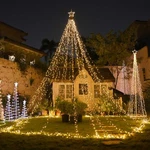 Apluschoice 20FT Flag Pole Kit Christmas Tree Light 4840 Led Outdoor Warm White. Fixed Price $399.90.