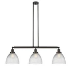 Innovations Seneca Falls 3-LT Island, Orbz/clr Halo 213-OB-G222-LED. Fixed Price $725.12.
