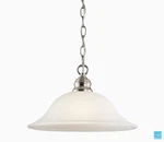 Kichler Tanglewood Brushed Nickel Transitional Etched Glass Dome Led Pendant Lig. Fixed Price $35.00.