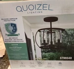 Quoizel Dempsey 3-LIGHT Semi-flush Mount In Matte Black Clear Glass #3799348. Fixed Price $35.00.