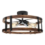 Voguad Semi Flush Mount Ceiling Light Fixture, Modern Farmhouse Wood Drum Cei.... Fixed Price $172.19.