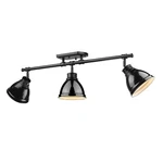 Golden Lighting Duncan Coll. 3-LIGHT Black Semi-flush Mount With Shade. Fixed Price $107.78.