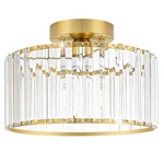 Crystal Ceiling Fixture, Modern Semi Flush Mount Light, Gold Ha.... Fixed Price $81.89.