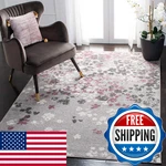 Safavieh Adirondack Collection Area Rug - 6 X 9 Light Grey Purple Floral Design. Fixed Price $138.95.
