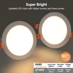 12 Pack 6 Inch Panel Light 5CCT Led Recessed Ceiling Dimmable With Junction Box. Fixed Price $60.99.