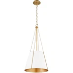 Quorum 862-3-0880 18IN Pendant Sw/agb Brass Ceiling Light Damaged Box. Fixed Price $129.99.