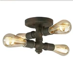 Eglo Wymer 8.5 In. 4-LIGHT Industrial Zinc Semi-flush Mount Matte Bronze. Fixed Price $26.00.