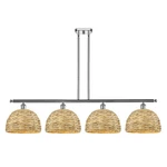 Innovations Lighting 516-4I-12-50 Woven Rattan Linear Polished Chrome /. Fixed Price $1018.60.