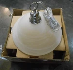 Nuvo 16-IN W/nickel Pendant Light With Frosted Glass Shade #60-390 (L-1). Fixed Price $76.28.