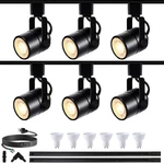 GU10 Led Track Lighting Kit, 6000K Cool White, Dimmable Fixtures & Rails. Fixed Price $124.16.