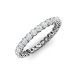 Trijewels White Sapphire Eternity Ring Stackable 1.42 Ctw* 14K Gold JP:149691. Fixed Price $1014.40.