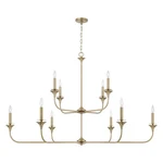 Capital Lighting 448901 Presley 10 56"W Taper Candle Style - Brass. Fixed Price $838.00.