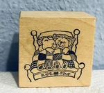 Teddy Bears Sleeping Bed Wood Mounted Rubber Stamp Love Psx New. Fixed Price $8.39.
