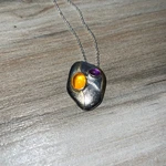 Nugget Concrete Textured 925 Sterling Silver Pendant Necklace. Fixed Price $85.00.