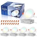 12PK 4" Led Recessed Lights, 5 Color Temp, Dimmable, Retrofit Wafer. Fixed Price $208.99.