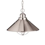 Kichler Seaside Outdoor Pendant 1LT, Brushed Nickel, Steel - 2713NI. Fixed Price $174.97.