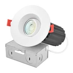Luxrite 3 Inch Gimbal Adjustable Led Recessed Light With J-box, CRI90, 12W, 5.... Fixed Price $97.00.