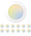 Amico 12 Pack Inch Led Disk Lights, Flush Mount, 5CCT 2700K-6000K Dimmable. Fixed Price $51.88.