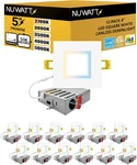 12 Pack 4" Led Square Recessed Lights, 5CCT Dimmable, Ic Rated. Fixed Price $299.99.