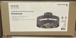 Ackwood 3 Light Semi Flush Pendant Convertible Ceiling Espresso Finish. Fixed Price $50.00.