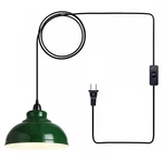 Xzhgcee Plug Pendant Light: Green Hanging Lamp In, 14.7FT Swag C.... Fixed Price $64.80.