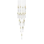 Avenue Lighting HF1904-25-AP Aspen 28"W Led Crystal Brass. Fixed Price $4414.00.