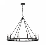 Z-lite Barclay Light 39" Chandelier, Matte Black -482R-12MB. Fixed Price $439.99.
