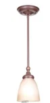 Bristol 1-LIGHT Nutmeg Bronze Mini Pendant Tea-stained Glass Shade Kitchen. Fixed Price $24.99.