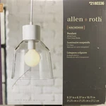 Allen + Roth Mackensie White French Clear Glass Jar Mini Pendant Light. Fixed Price $44.95.