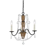 Cal Lighting Antigo Metal/crystal Chandelier, Rattan/crystal FX-3592-3. Fixed Price $394.40.