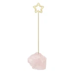 Table Number Holder Crystal Stone Quartz, 1PCS Star Shape Iron, Pink. Fixed Price $18.47.