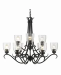 Golden Lighting 8001-9 Blk-sd Parrish 30-1/2"W Chandelier Black. Fixed Price $390.99.