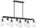 Braelyn - 8 Light Linear Chandelier With Vintage Industrial Inspirations. Fixed Price $929.99.