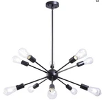 Sputnik Chandelier 10 Lights Modern Matte Black Industrial Pendant - New. Fixed Price $55.00.