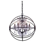 Elegant Lighting Geneva 25" 6 Royal Crystal Pendant Lamp. Fixed Price $948.00.